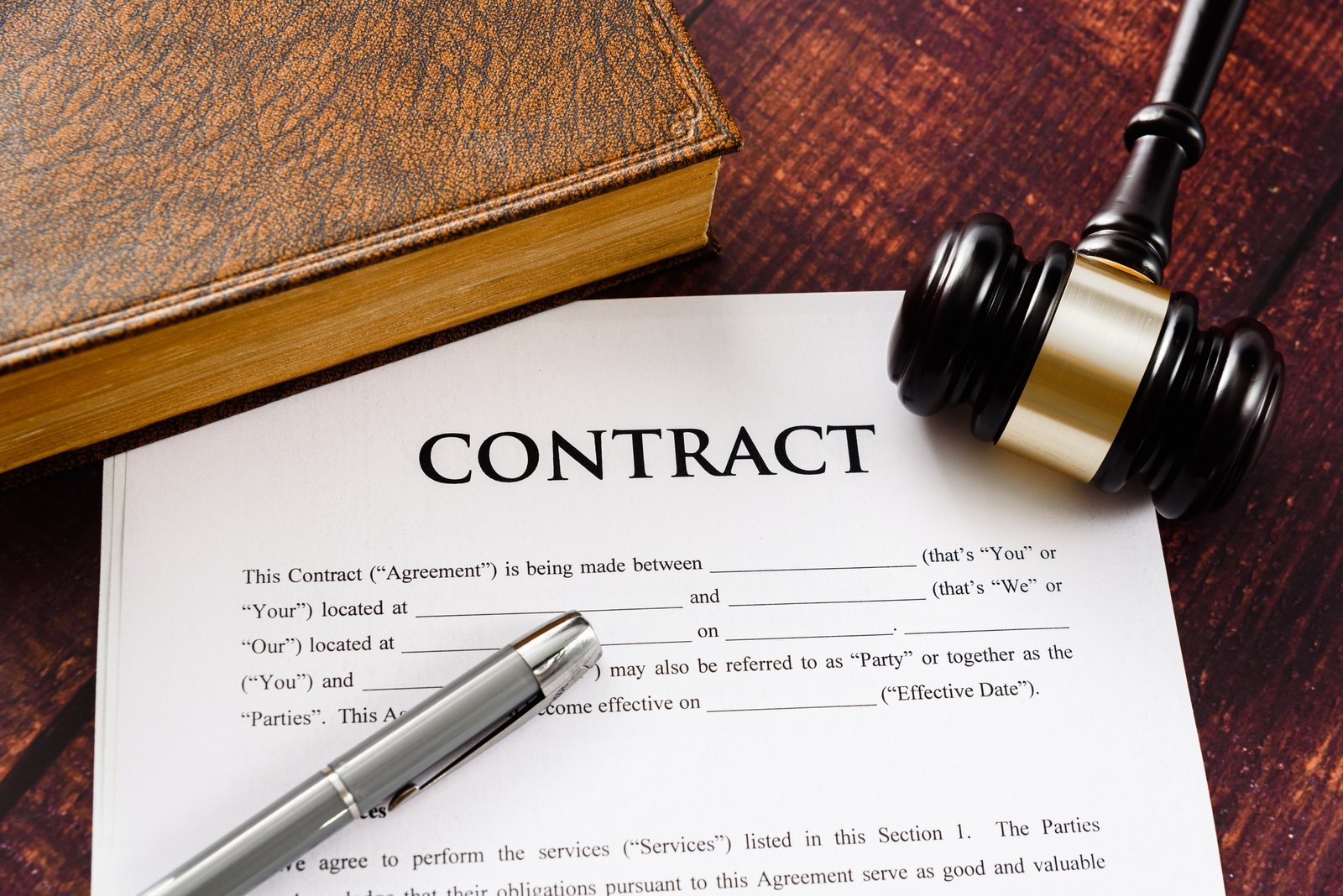 Legal contracts are subject to commercial disputes resolved in the courts of justice